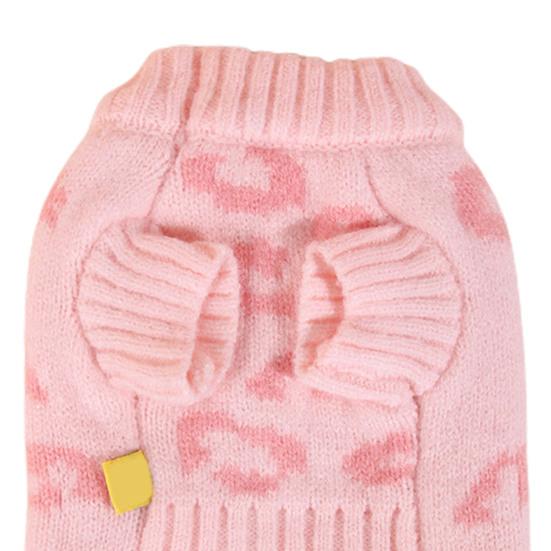 Delicate Pet Sweater Short Sleeve Woolen Yarn Warm Printed Dog Clothes