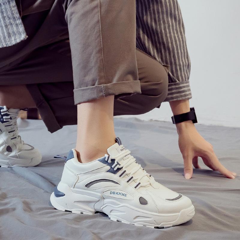 2024 spring new ins leisure sports dad trendy shoes trendy men's shoes versatile board shoes velvet warm cotton shoes