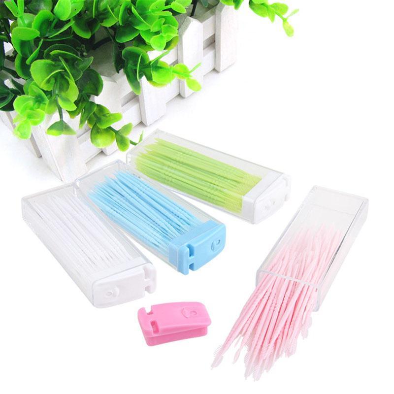 50 Pcs Dental Flosser Interdental Brush Clean Teeth Stick Toothpicks Floss Pick Oral Hygiene Tooth