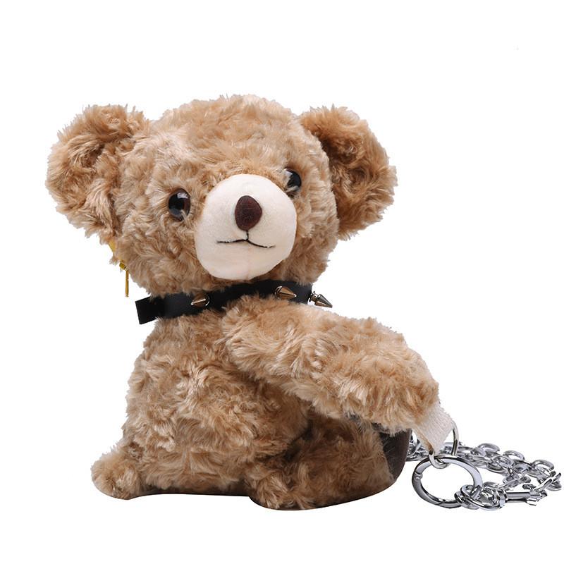 Borsa Morbida a Spalla con Chiusura a Zip, Animaletto Cartone Animato Kawaii, per Donne