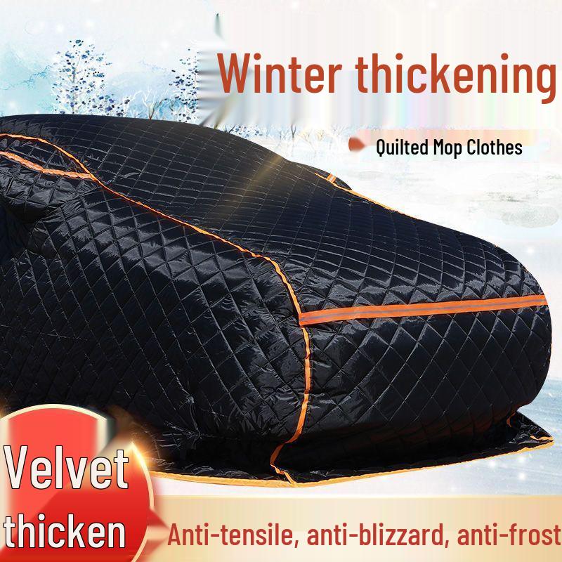 Thickened Northeast Cotton Car Cover: Winter Protection Against Freezing, Frost, Snow, and Hail