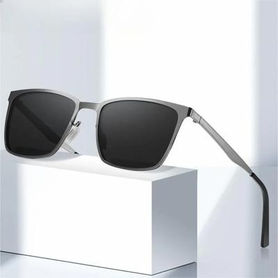 Brand Design Classic Sunglasses Uv400 Pilot Style Square Frame Lens Men Anti-Glare Driving Eyeglasses Shades For Men Eyewear