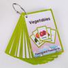 Vegetable Cards for Toddlers, 20 English Vocabulary Cards, Early Learning Educational Toys for Babies and Preschoolers, with -and- and Scan Support