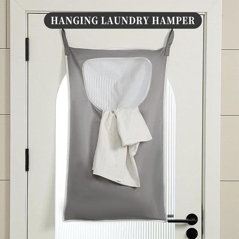 Úložná taška na špinavé oblečení Košík Rám Kbelík Skládací síťovina Prádelna Koupelna Závěsný organizér na domácí oblečení s háčkem