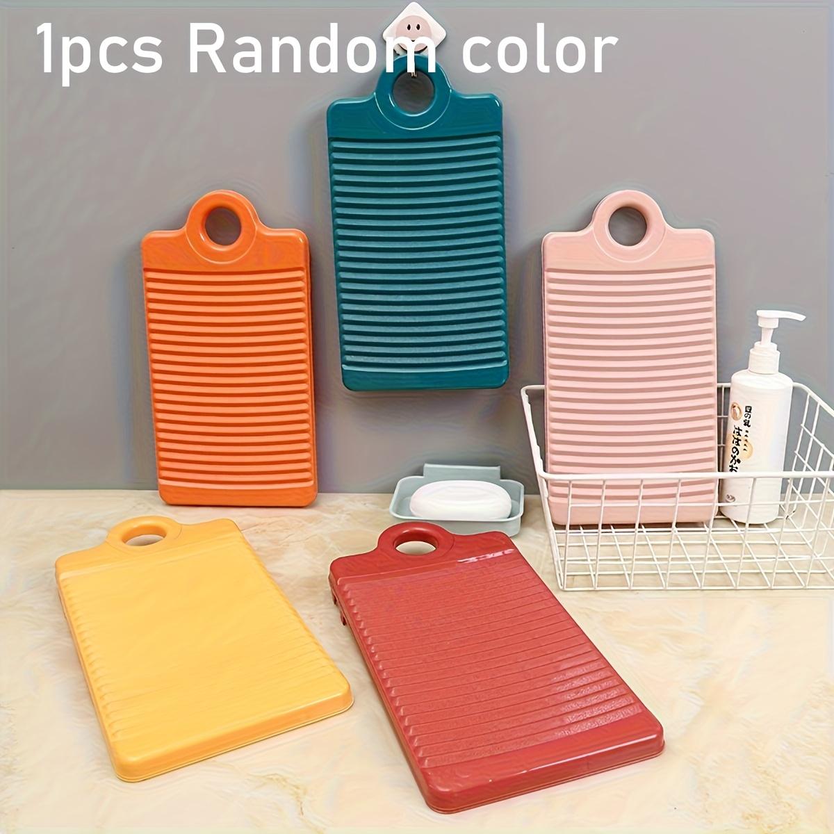 

1pc Plastic Non-Slip Mini Small Laundry Board, Household Washing Hand Grip Scrubbing Pad, Thickened Hand Clad Scrubber