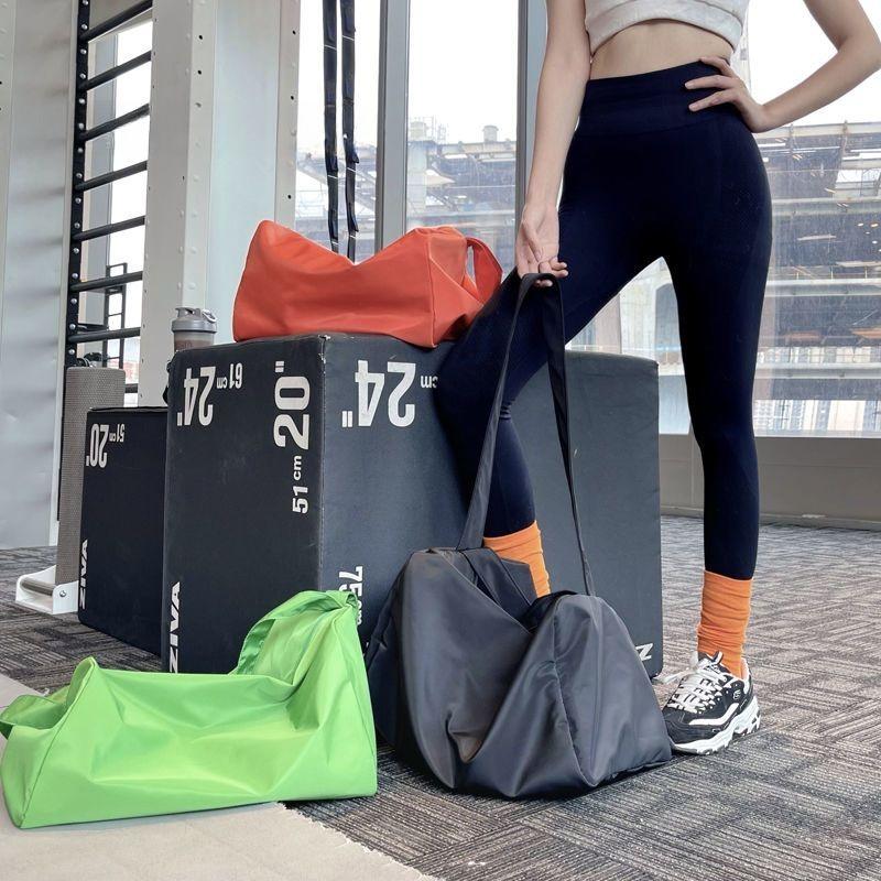Nylon Fitness Bag Professional Yoga Training Bag Women Solid Color Large Capacity Portable Sports Multifunctional Backpack
