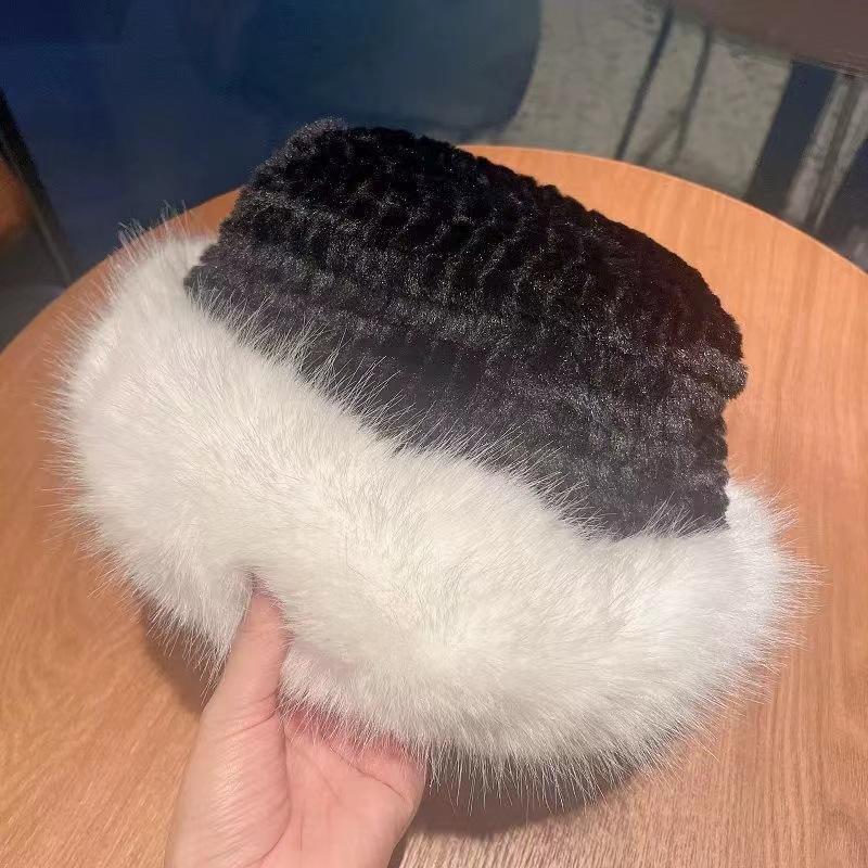 Autumn And Winter Plush Hat Padded And Thickened Warm Ear Protection Fisherman Hat Mongolia Cap Cold Hat Women's Hat