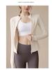 Women's Slim Fit Zip-Up Long Sleeve Yoga Top for Running & Fitness