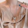 Fashion Irregular Love Sweater Chain Adjustable Titanium Steel Snake Chain Long Sweater Chain Necklace Jewelry