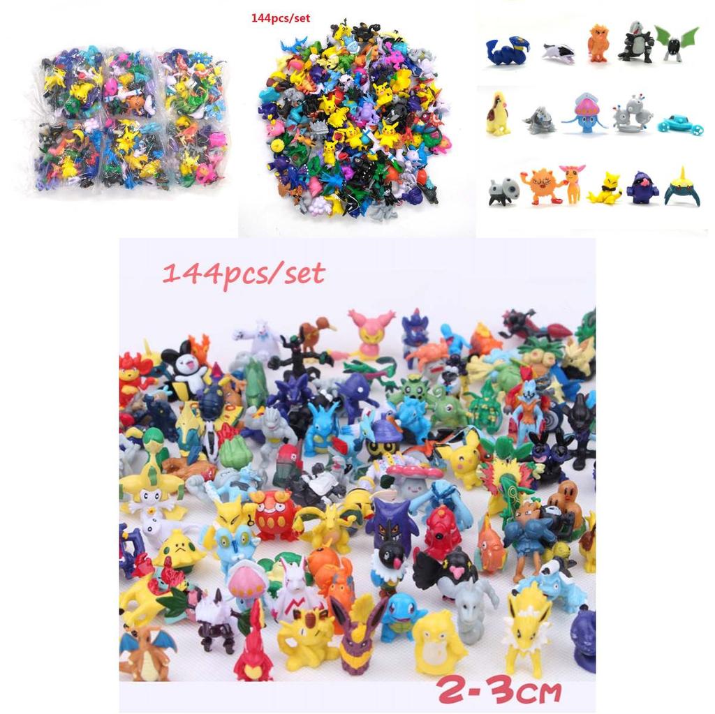 144pcs Pokemon Action Figures Collection Toy Anime Kids Toy Gift