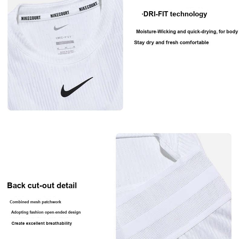 Nike Logo Round Neck Sports Quick-Dry Tank Dress Women Dresses White FD5660-100