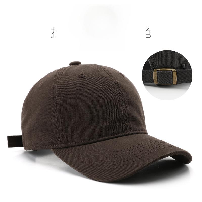 Japanische Damen Retro einfarbige leichte Board gewaschene Baumwoll Baseballkappe Outdoor-Sport Herren Reise Sonnenschutz Baseballkappe