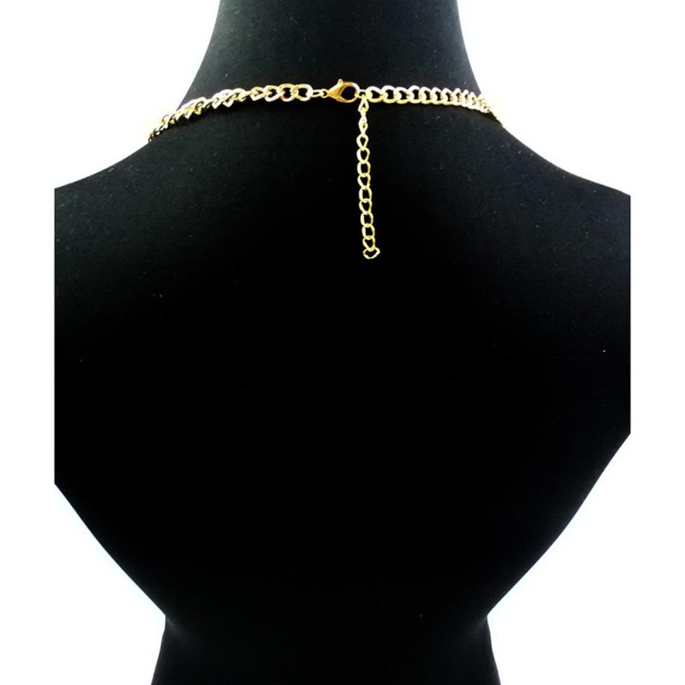 Sexy Übertrieben Goldfarbe Mehrschichtig Quaste Kette Strasssteine Halskette Brustkette für Frauen Körperkette Schmuck Zubehör