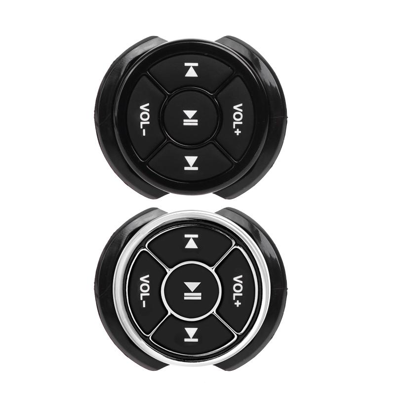 Universal Wireless Multimedia Button Bluetooth-compatible Remote for IOS Android Phone Car Motorcycle with Mount Bracket
