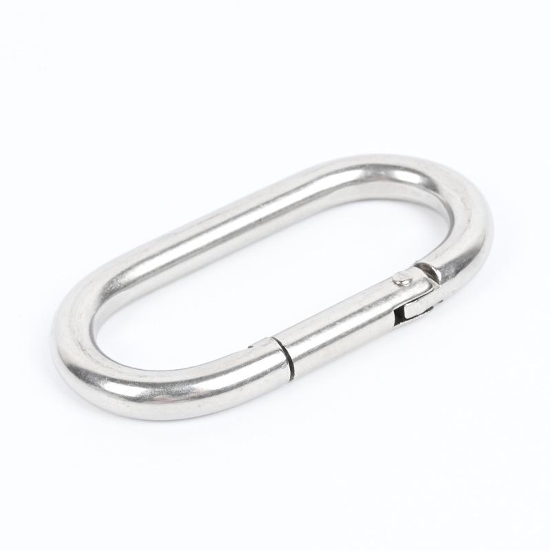 304 Stainless Steel Spring Carabiner Safety Buckle with High Load-Bearing Capacity