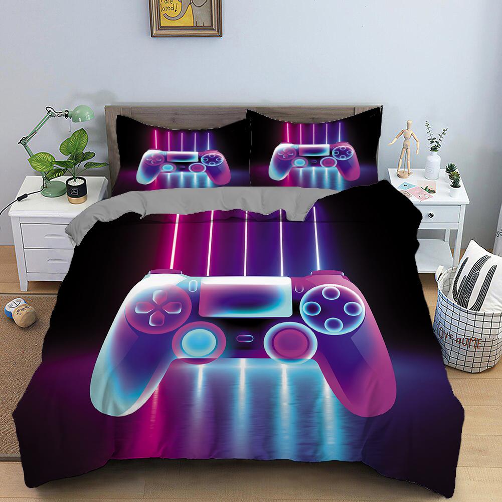 

Comforter Rungrape Bedding Set Double Twin Queen King Size 240X220 Nordic Bed 135 Euro Game Bedclothes 200X200 Comforter (quilt)-EU Single(135*200cm)3pcs
