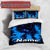 3pcs Duvet Cover Set (1*Duvet Cover + 2*Pillowcase, Without Core), Custom Name Huggy Wuggy Pattern Bedding Set, Home Bedroom Decor Gift