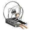 Pan Lid Organizer Vertical Spoon Rest with Drip Tray Stainless Pots Pans Lid Organizer for Kitchen Baking Cooking Pantry Counter