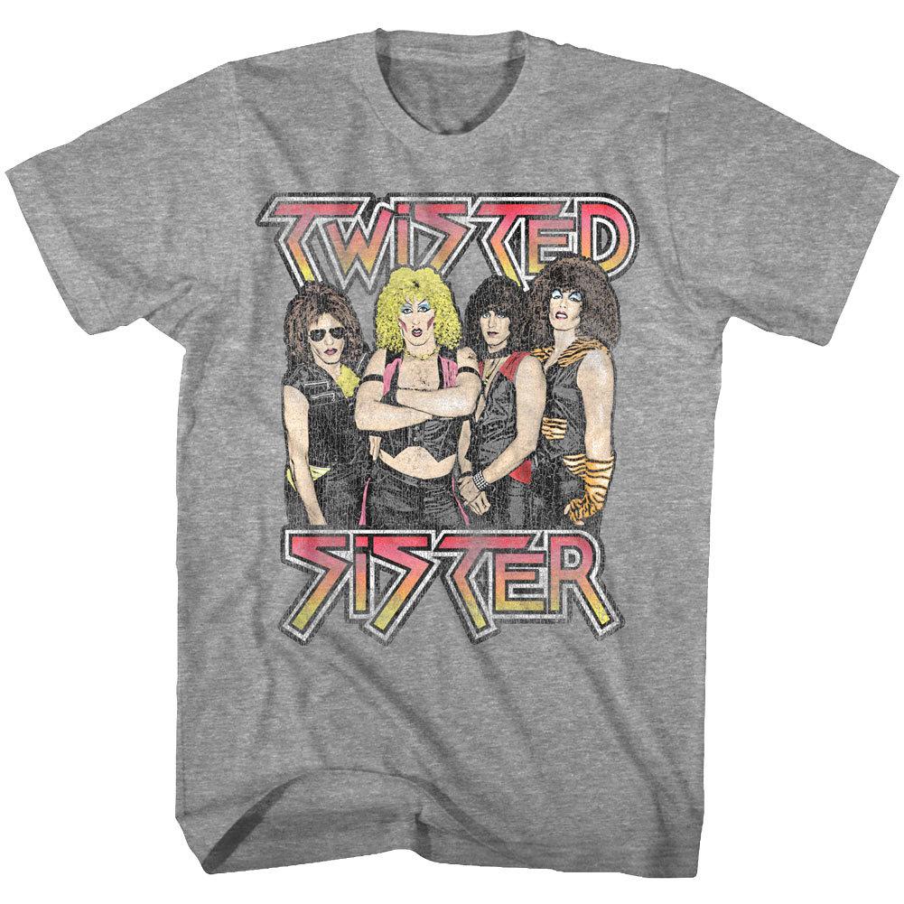 Twisted Sister Glam Rock Group Photo Men T Shirt Band Album Concert Tour Merch S