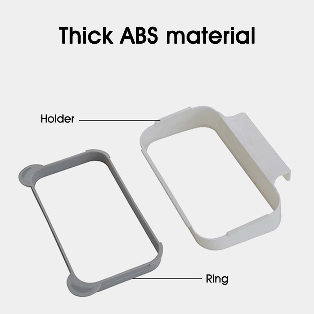 Cabinet Door Trash Bin Rubbish Can Garbage Bag Holder Trash Rack Hanging Basket Storage Organizer