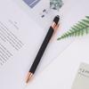1pcs Black Beautiful Cute Ballpoint Pen, With Stylus Pen Tip, Black Ink, 2 In 1 Metal Pen, 1.0mm Medium Tip Smooth Ballpoint Pen