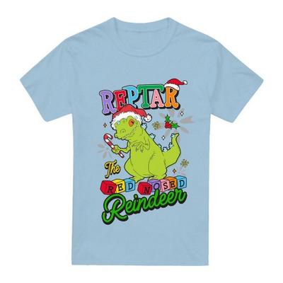 Tricou de Crăciun pentru bărbați Rugrats Reptar Renul cu nas roșu