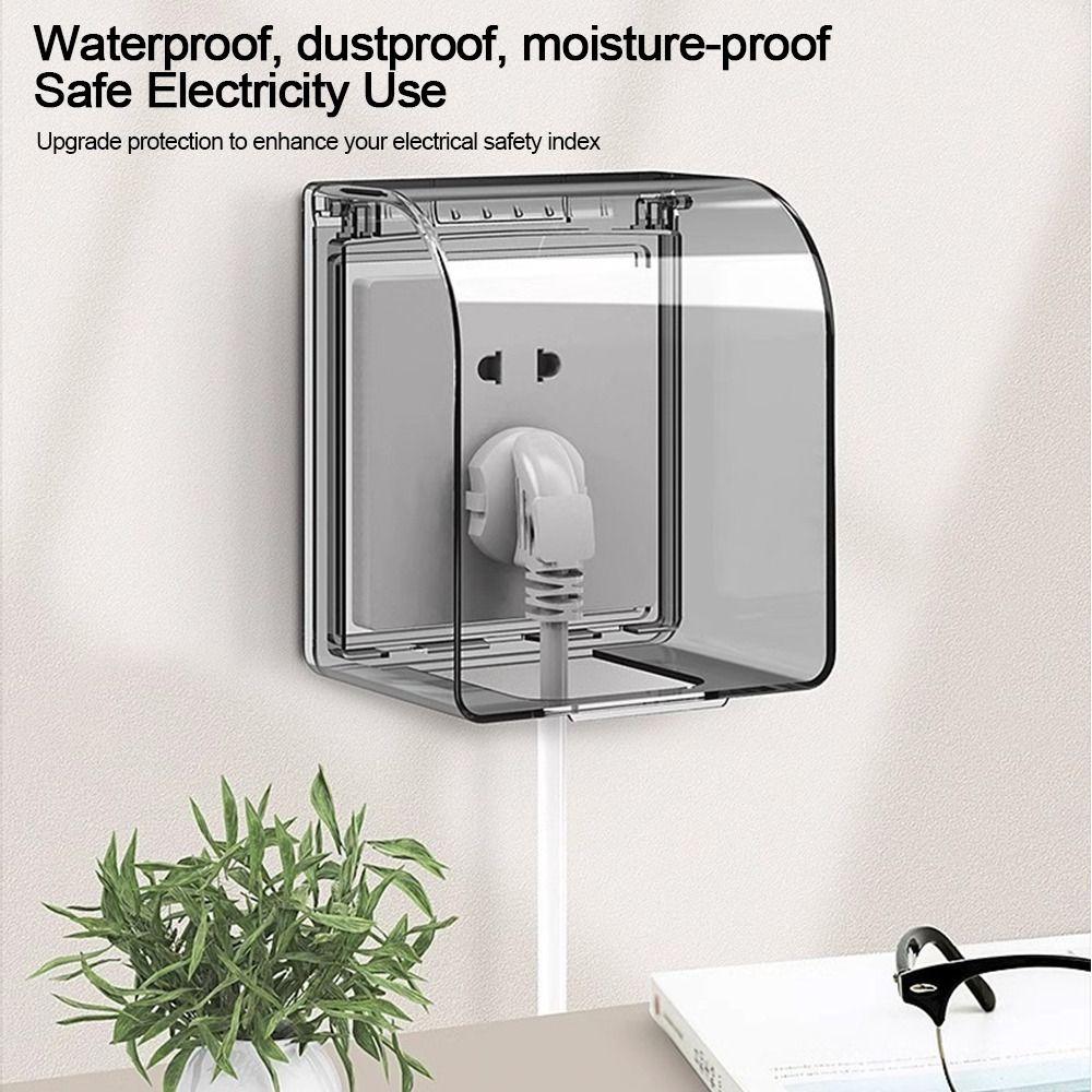 Wall-mounted Switch Protective Cover Plastic Self-Adhesive Enlarged Protection Socket 86 Type Splash-Proof Box Wall