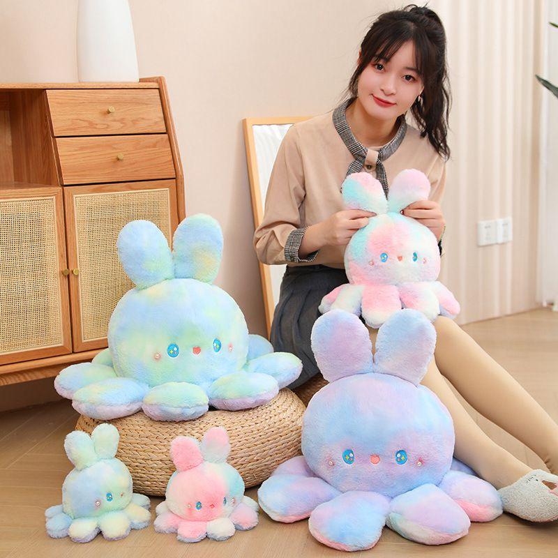 Fun Reversible Octopus Plush Toy Color-changing Kids Birthday Gift