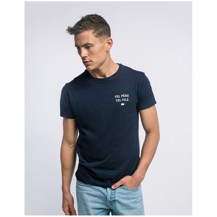We Are Family - TSHIRT HOMME TEL PÈRE TEL FILS COEUR BLEU L