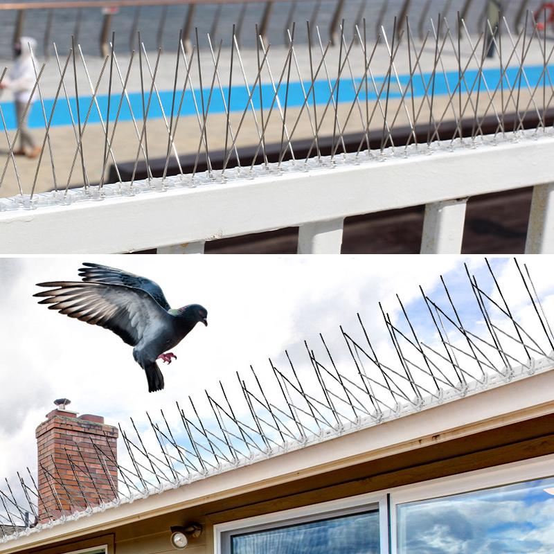 Bird Repellent Spikes Anti Against Birds and Pigeons Hooligans Deterrent Scarecaper Goods Scare Outside Repeller Balconies Pest