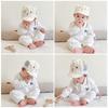 Soft Cotton Baby Cap Cute Cartoon Bear Ear Cap Summer Baby Baseball Cap