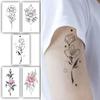 S.A.V.I 5PCS Elegant Floral Temporary Tattoo Stickers, Waterproof, Natural Art, Aesthetic Design for Women & Girls,10.5x6cm