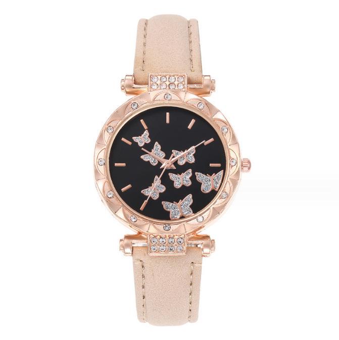 5-Piece Women’s Butterfly Quartz Wristwatch Jewelry Set - New Style Fashion Watches