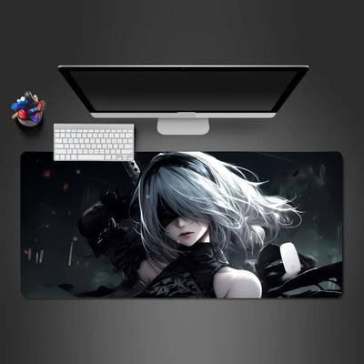 Nier Automata Anime Gra Walki Podkładka pod Mysz Mata na Biurko Z Podkładką Akcesoria Gamingowe Prime Gaming Podkładka pod Klawiaturę XXL Wypełnienie M