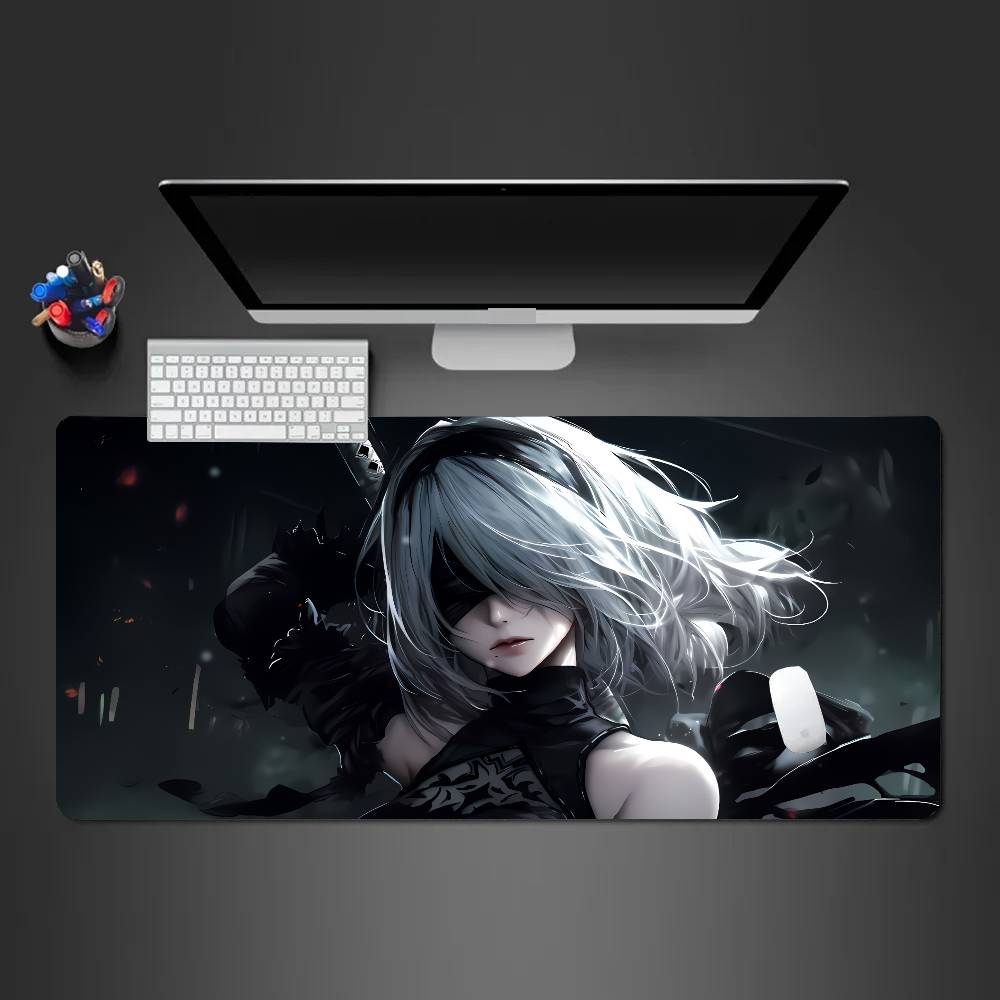 Nier Automata Anime Fight Game Mousepad Mouse Mat Desk Mat With Pad Gaming Accessories Prime Gaming XXL Keyboard Pad Padding M