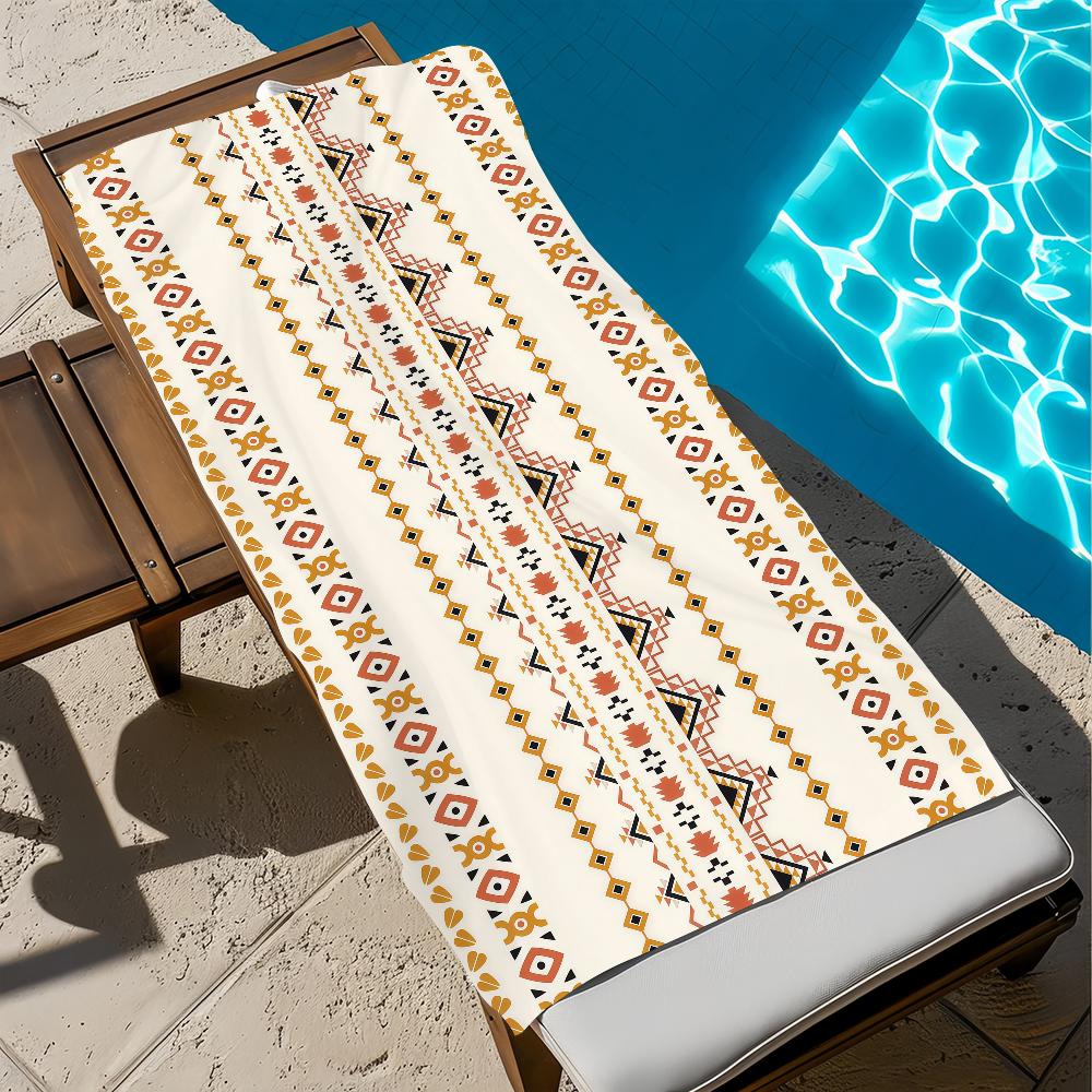 bohemian Geometric Modern Ethnic Style Towel Beach Towel Quick Dry Soft Pool Towels Gift for Travel Gym Shower Camping sports