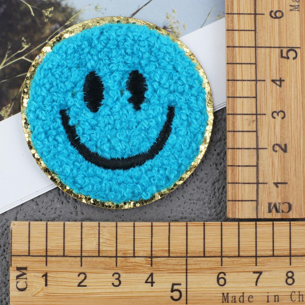 Mixed Color English Alphabet Embroidery Cloth Sticker Digital Towel Embroidery Computer Embroidery Stamp Clothes Smiley Face Patch Sticker