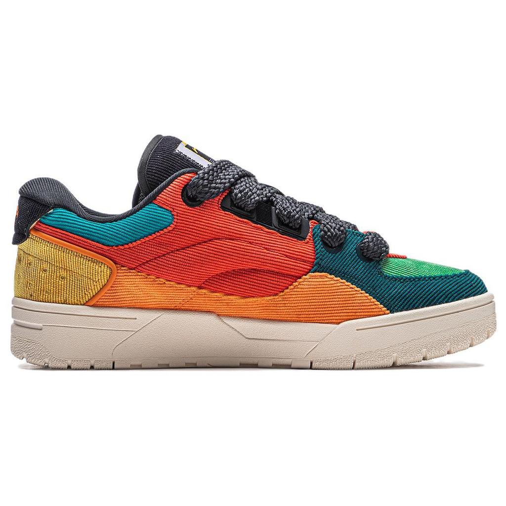Li Ning RSR 101 XXL Slip Resistant Cushioning Lightweight Low Top Skateboard Shoes Unisex Red Green Orange ABCT041-3