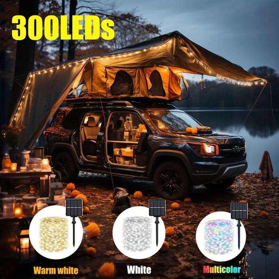 300LED Solar String Lights Outdoor, Waterproof Solar Fairy Lights Copper Wire Solar Twinkle Lights for Tree Garden Party Wedding