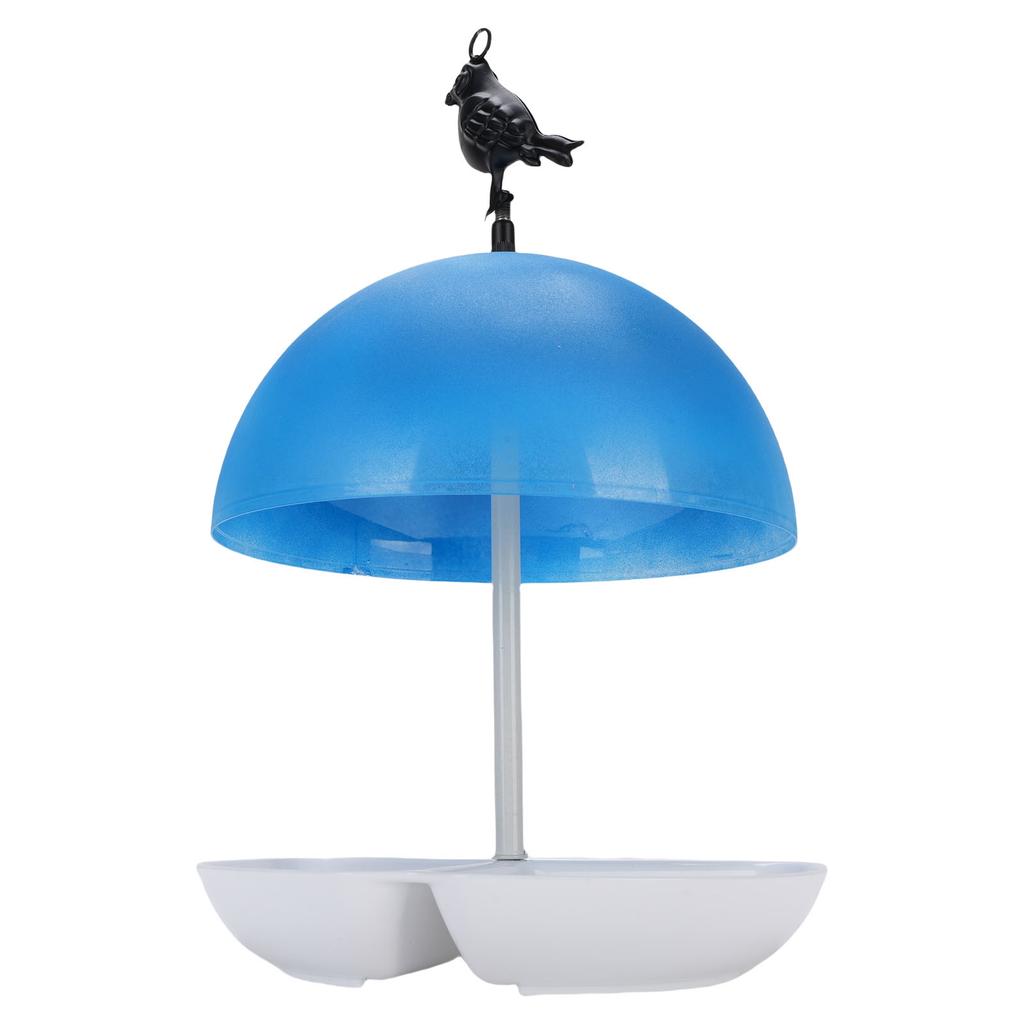 Bird Feeder ABS Mushroom Shape Rain Proof Dome Top Bird Feeder Tray for Outdoor Garden