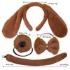 Puppy Dog Ears and Long Tail Hair Clip Faux Dress Up Cat Ear Lolita Hoop