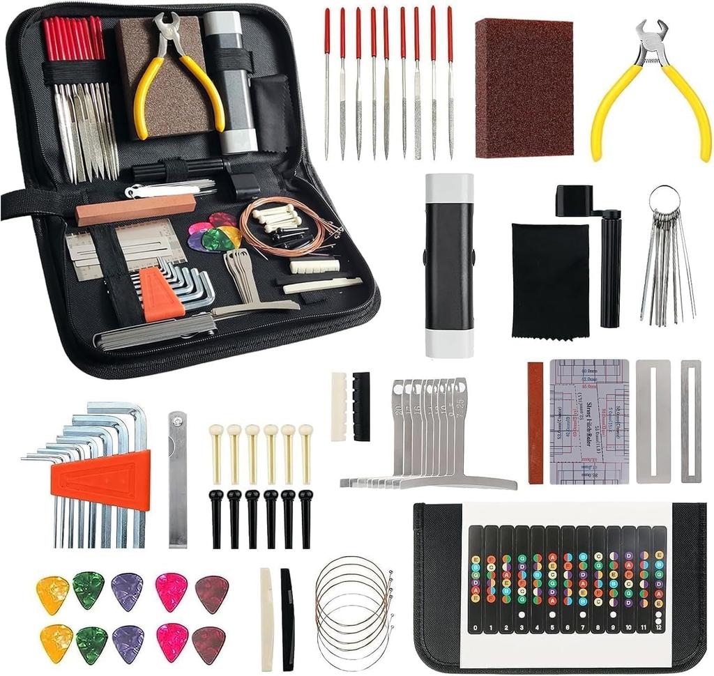 Guitar Maintenance Kit with Storage Bag 72-Piece