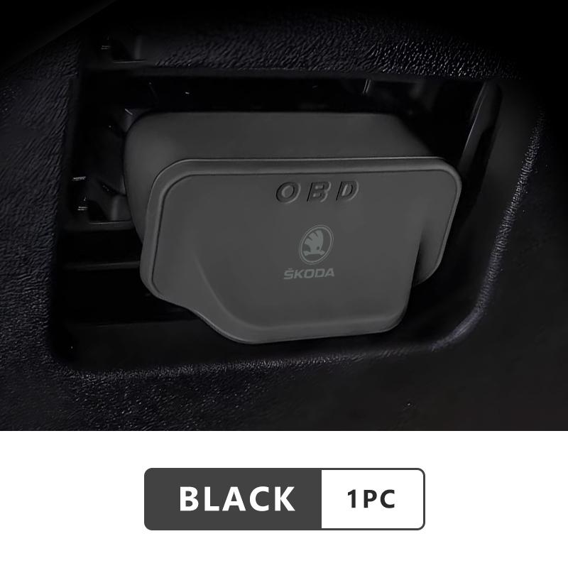 CTGI2 Car OBD Interface Protective Cover Silicone Obd Dust Cover Interior Accessories For Skoda Octavia A5 A7 RS Fabia Superb Rapid