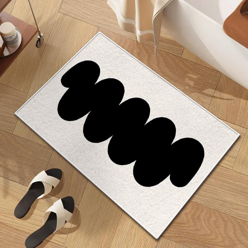 Household Toilet Floor Mat Bathroom Absorbent and Dirty Mat Bedroom Toilet Door Mat Entry Mat Carpet