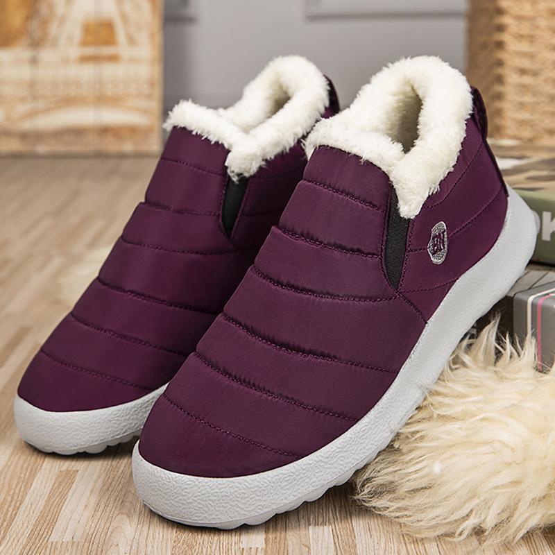Fashion Snow Women Boots Soft Shoes For Women Fur Women Shoes Keep Warm Ankle Boots Plush Shoes Woman Platform Winter Boots Botas Mujer