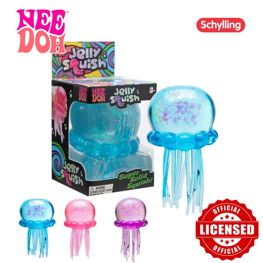 Needoh Fuzz Ball Jellyfish Squishy Random Color Soft Stress Relief Toy Cute Relaxing Squeeze Sensory Toy Squishies