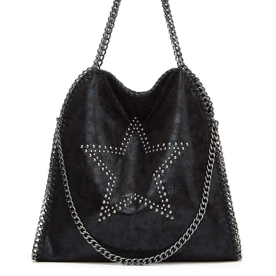Vintage Pentagram Rivet Chain Women's Bag Fashion Women's Large Capacity Shoulder Crossbody