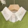 New Fake Collar Shirt Women White Lapel Ruffles Stand False Collar Woman Girls Detachable Collar Lace Removable Half Shirt