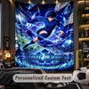 Personalized Wall Tapestry,Blue Lock Custom Printed Name, Fabric Wall Art For Indoor Room Backdrop