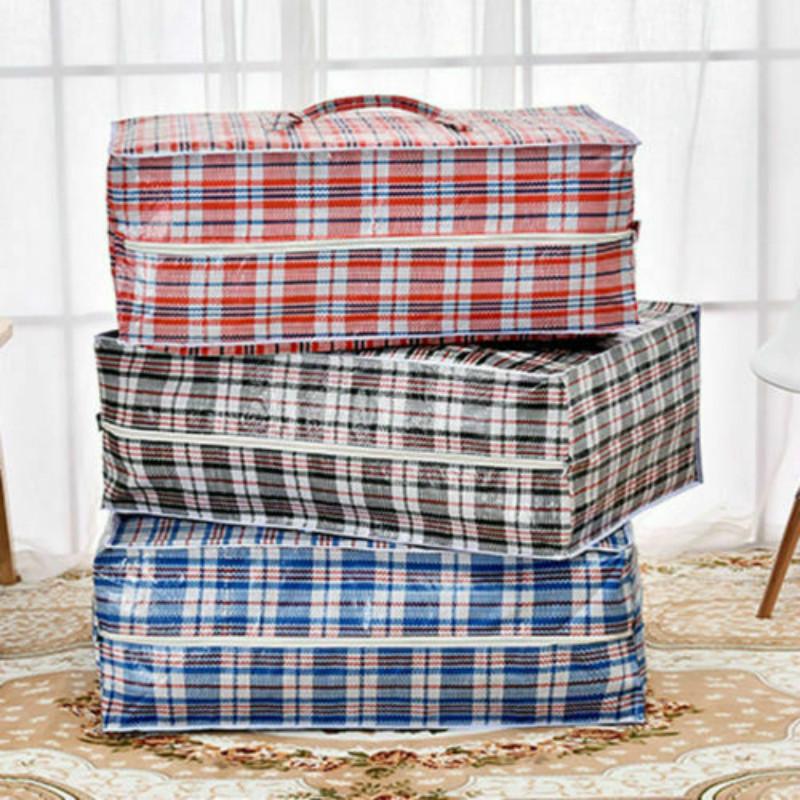 Jumbo Bag Laundry Waterproof Zipper Reusable Strong Storage Travel Organizer Bag